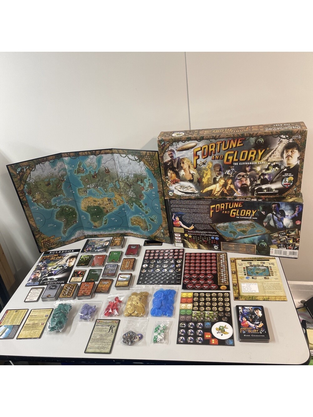 Fortune & Glory The Cliffhanger Adventure Board Game COMPLETE First Edition 2011